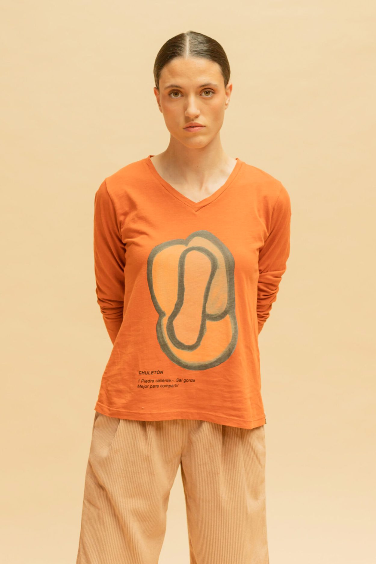 Tienda especializada en las mejores marcas de Ropa Ética, Sostenible y de algodón orgánico en Granada y Jaén. SKFK, Skunkfunk, PAN Producto Básico CAMISETA CHULETÓN